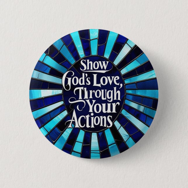 Stained Glass - Show Love 2 Inch Round Button (Front)
