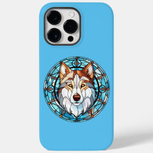 Stained Glass Siberian Husky Dog Case-Mate iPhone 14 Pro Max Case