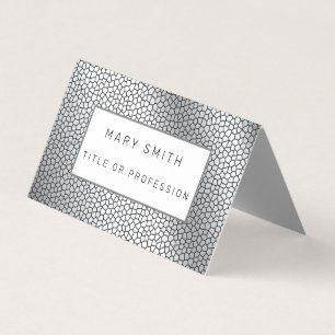 Stained Glass Silver Business Card
