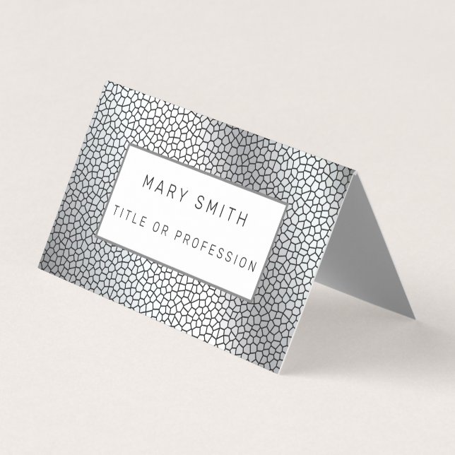 Stained Glass Silver Business Card (Front)