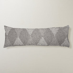 Stained Glass Silver Diamond Pattern Body Pillow