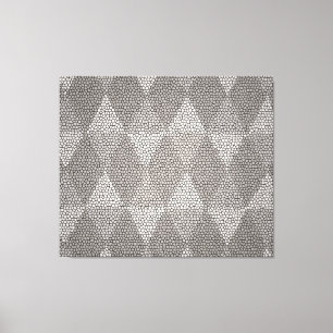 Stained Glass Silver Diamond Pattern Canvas Print