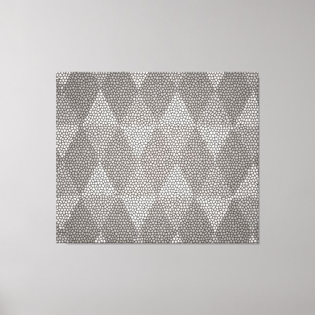 Stained Glass Silver Diamond Pattern Canvas Print (Front)