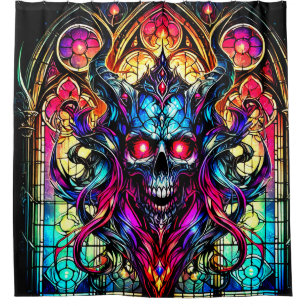 Stained Glass Skull Design