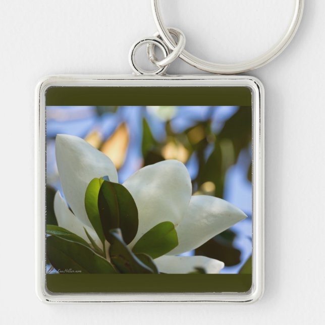 Stained Glass Sky Southern Magnolia Gifts Apparel Keychain (Front)