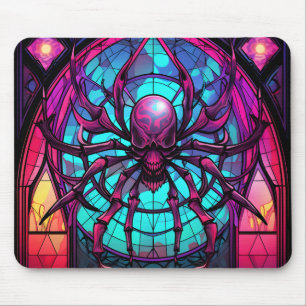 Stained glass spider mouse pad