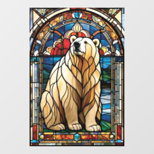 Stained Glass Spirit Bear  Window Cling