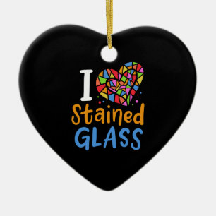 Stained Glass Stained Glass Artist Ceramic Ornament