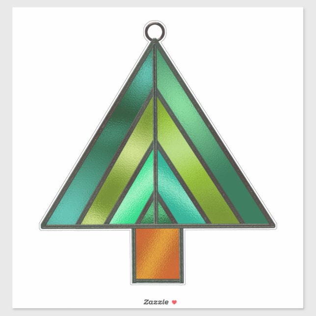 Stained Glass Style Christmas Tree Ornament (Sheet)