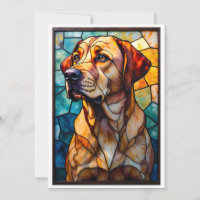 Stained Glass Style Labrador Retreiver Dog Flat