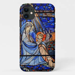 Stained Glass Style Nativity iPhone 11 Case