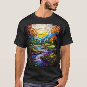 Stained Glass Style Shenandoah Valley T-Shirt