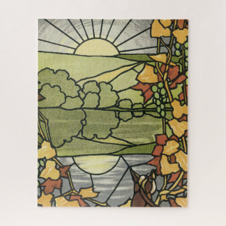 Stained Glass Sunrise Jigsaw Puzzle
