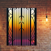 Stained Glass Sunset Illustration