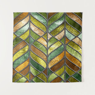 Stained Glass Texture: Colourful 3D Elegance. Tapestry