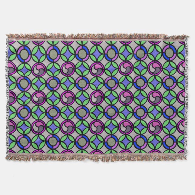 Stained Glass Throw Blanket (Front)