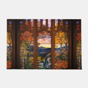 Stained glass tiffany look Victorian elegant  Doormat