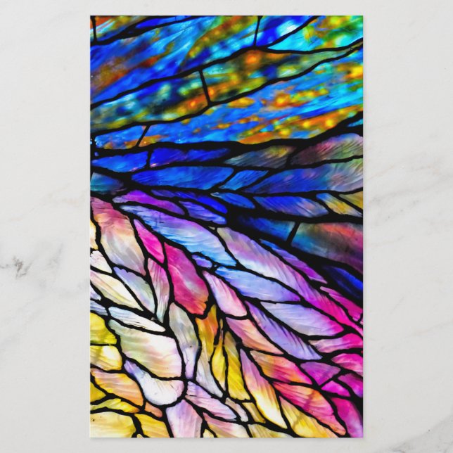 Stained Glass, Tiffany - Style,  Stationery (Front)