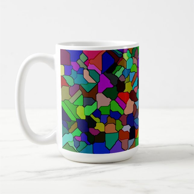 Stained Glass Tilted Tile 15oz Mug (Left)