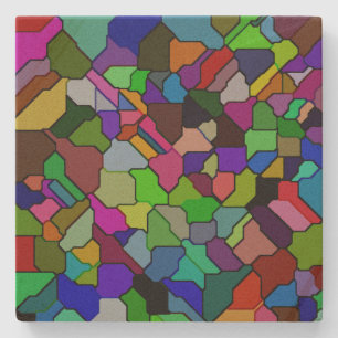 Stained Glass Tilted Tile Sandstone Coaster