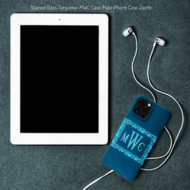 Stained-Glass Turquoise-MWC Case-Mate iPhone Case (Creator Uploaded)