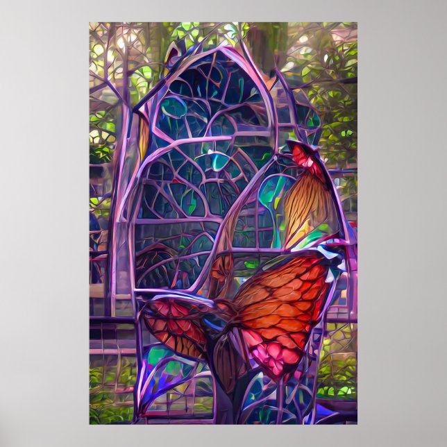 Stained Glass V1 Poster (Front)