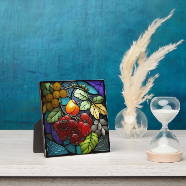 Stained Glass variety fruits  Plaque (Insitu)