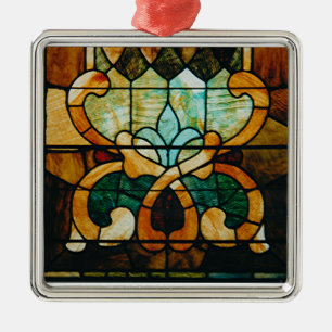 Stained Glass Vine Metal Ornament