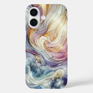 Stained glass wave iPhone 16 case