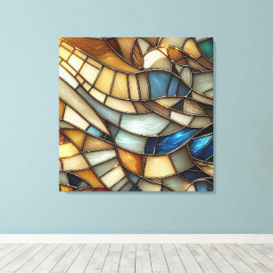 Stained Glass Waves Canvas Print