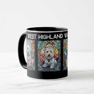 Stained Glass Westies Mug