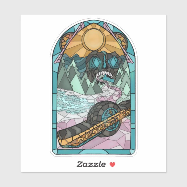 Stained glass wheel sticker (Sheet)