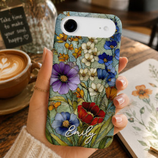 Stained Glass Wildflower Garden Personalized