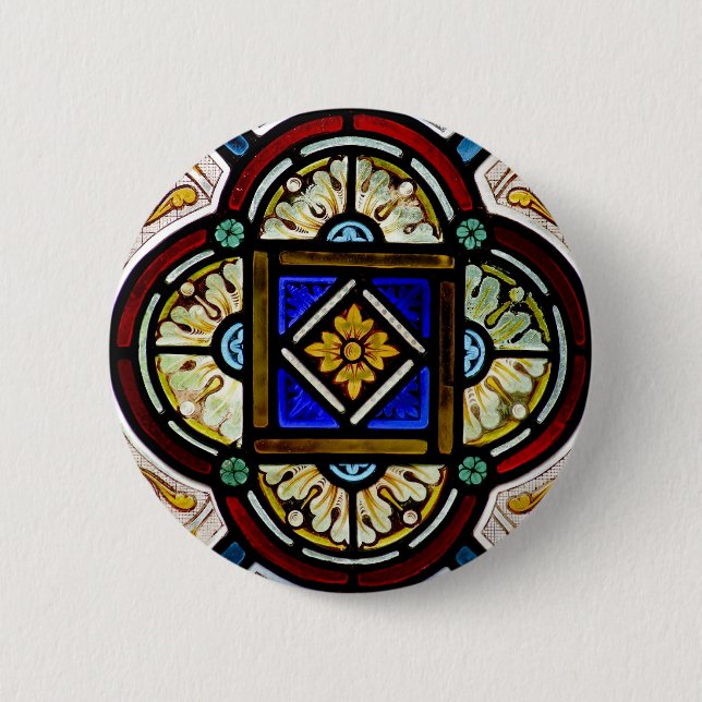 Stained Glass Window 2 Inch Round Button (Front)