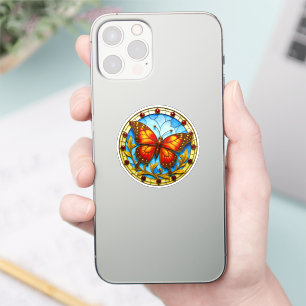 Stained glass window butterfly