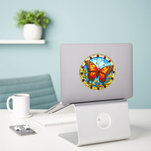 Stained glass window butterfly