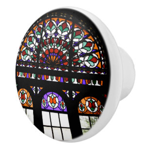 Stained Glass Window Ceramic Knob