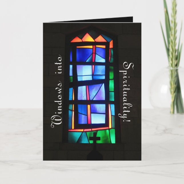 Stained Glass Window Christmas Card (Front)