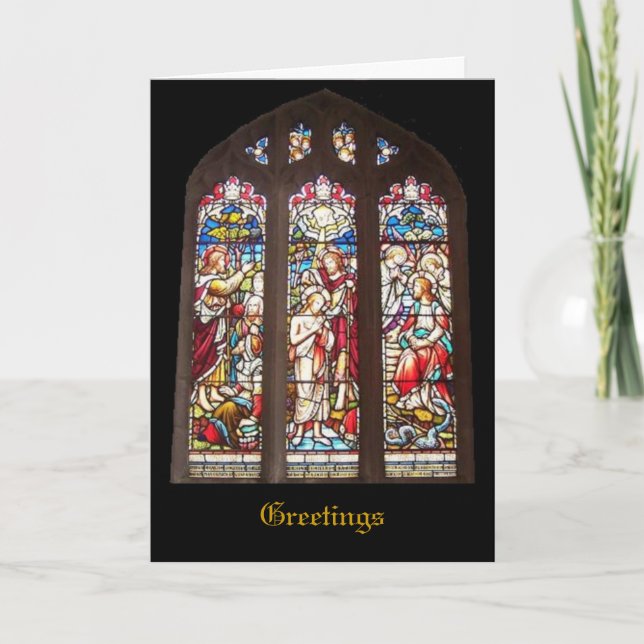 Stained Glass Window Christmas Card (Front)