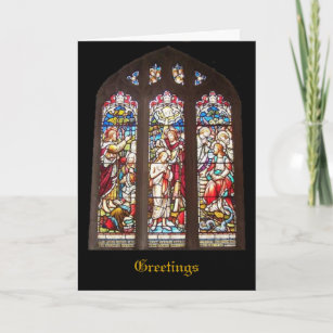 Stained Glass Window Christmas Card