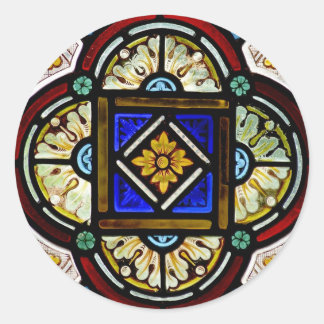 Stained Glass Window Classic Round Sticker