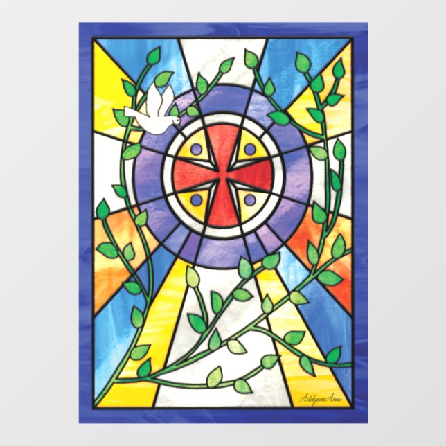 Stained Glass Window Cling (Sheet)