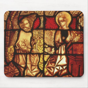 Stained glass window depicting the Annunciation, G Mouse Pad