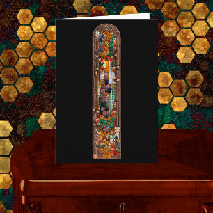 Stained Glass Window Design of St. Gobnait  Card