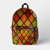 Stained Glass Window Diamond Pattern 