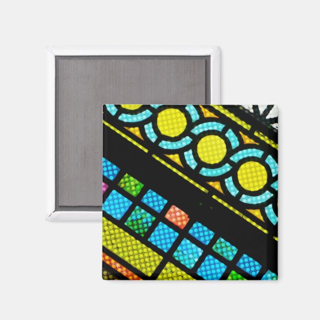 Stained Glass Window Faith Hope Recovery Colorful  Magnet (Front/Back)