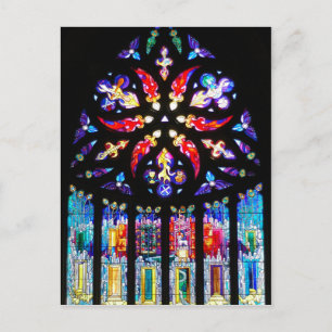 Stained Glass Window in Scotland Postcard