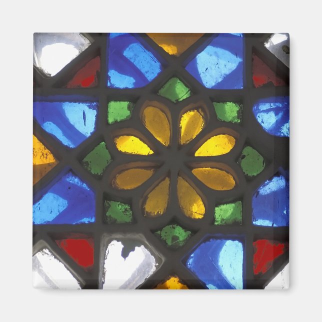 Stained glass window inside the National Magnet (Front)