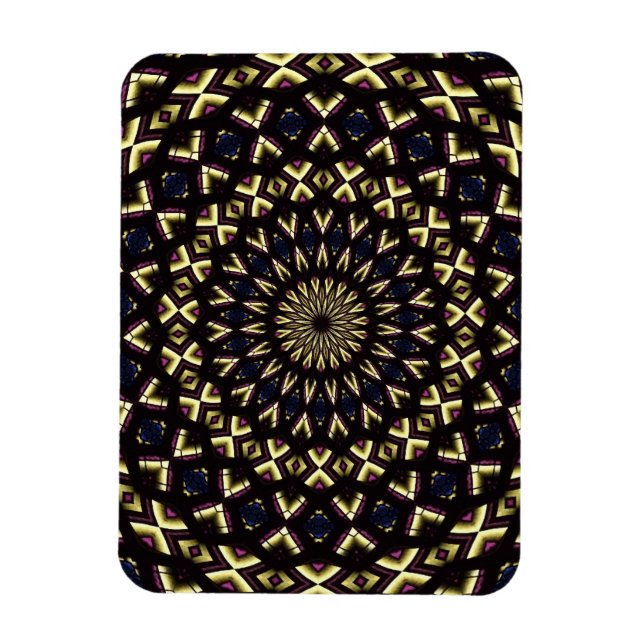 Stained Glass Window Kaleidoscope 11 Magnet (Vertical)