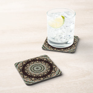 Stained Glass Window Kaleidoscope 13 Coaster